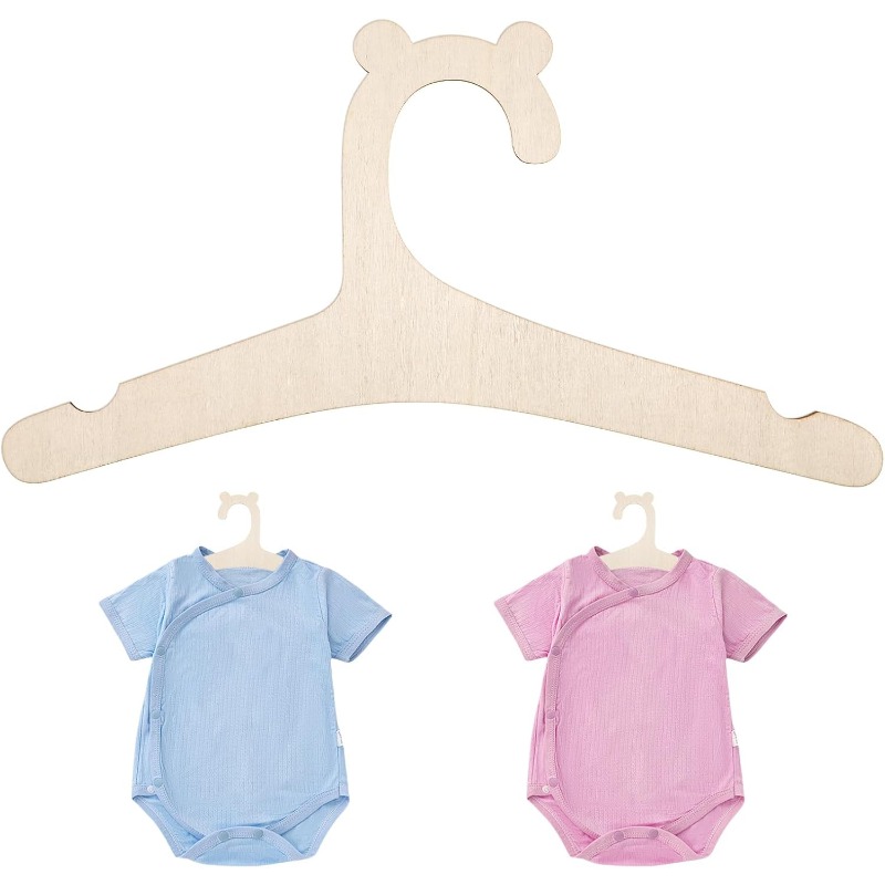 Baby Clothing Rack - Babykledingrek Schattige beer Houten kinderkledinghanger Thuis
