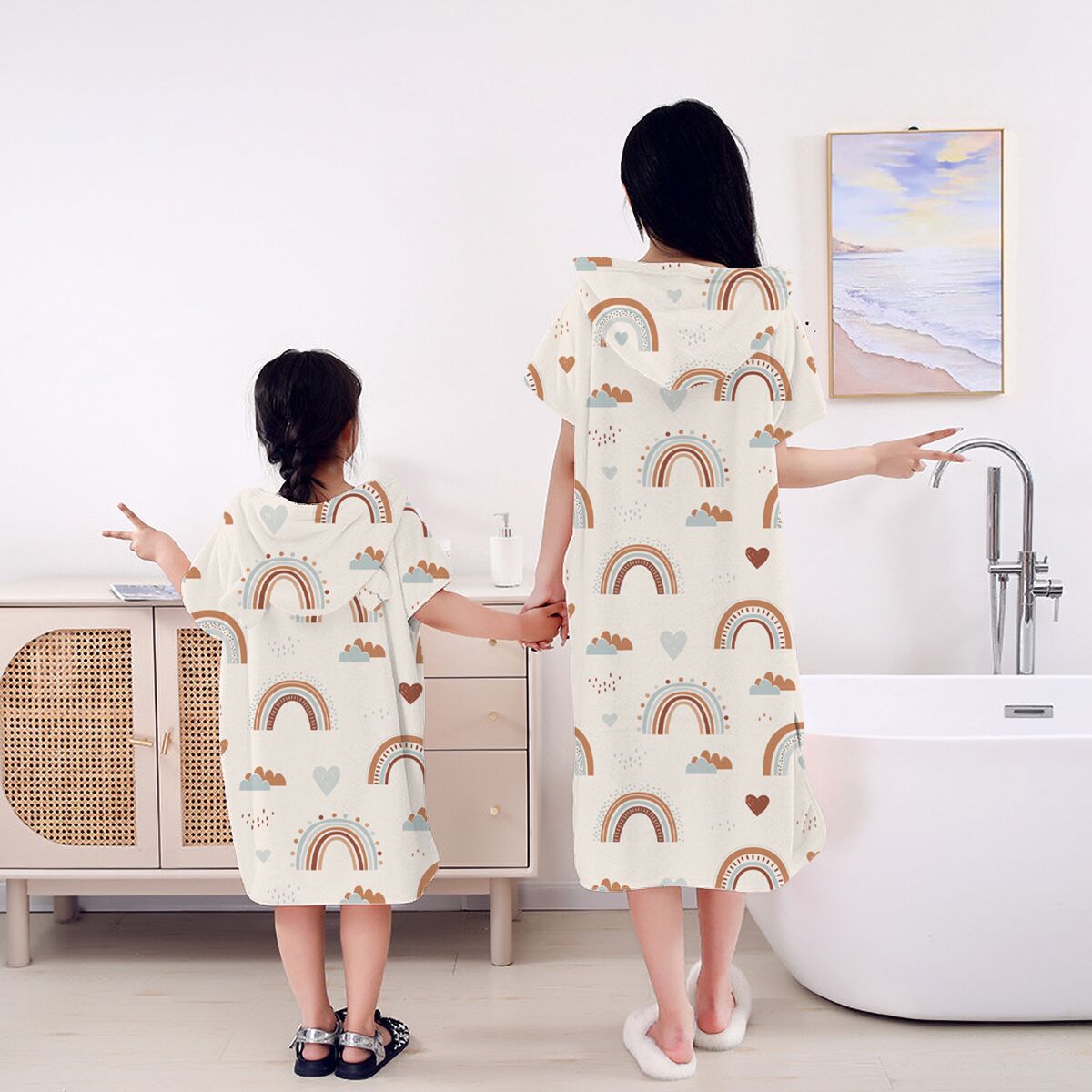 Hooded Bath Towel - Elinfant sneldrogende microvezel volwassen kinderen babybadhanddoeken