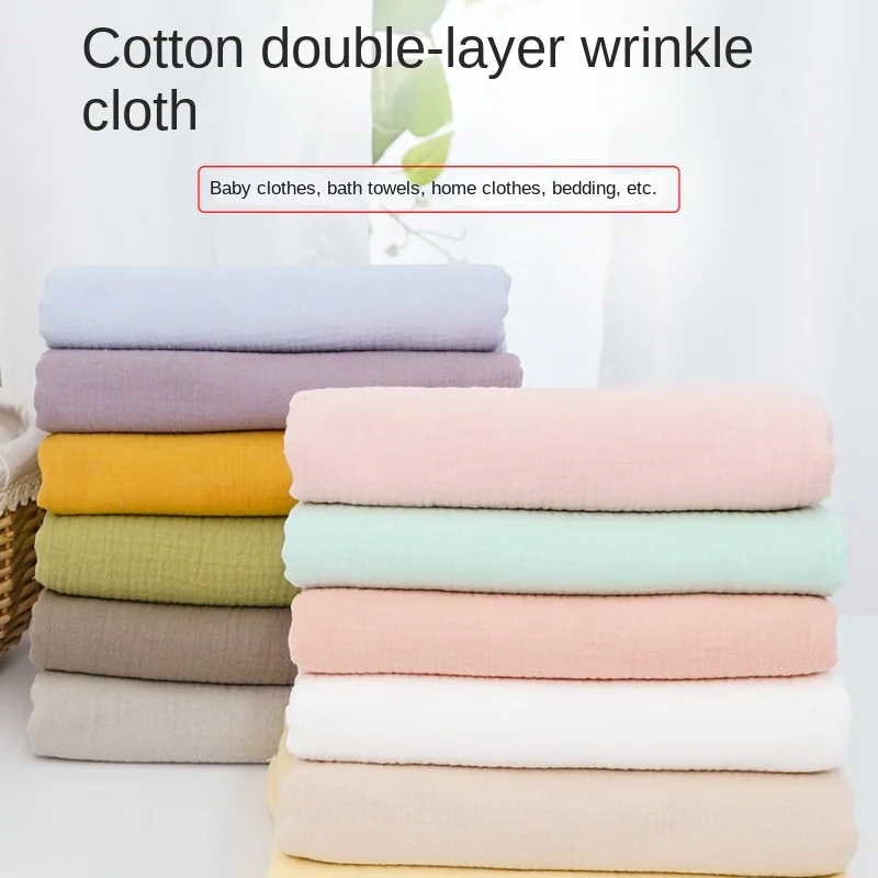 Baby Clothing Organic Cotton - 100% Katoen Dubbellaags Gerimpelde Stof Klasse