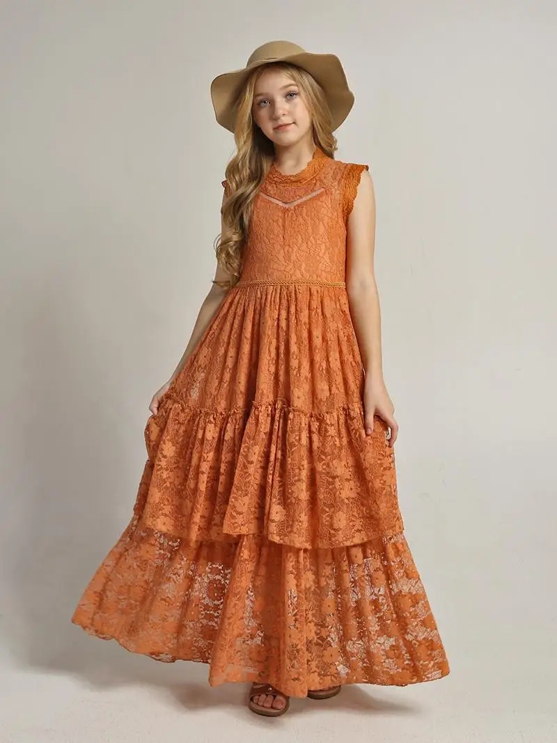 Baby Clothing Discount - Meisjes bloemenjurk kant katoenen jurk baby