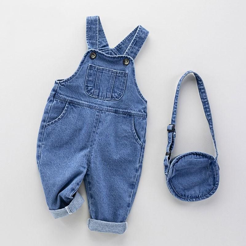 Baby Overall Denim - Babymode Veelzijdige jeansoveralls Lente Herfst Nieuwe