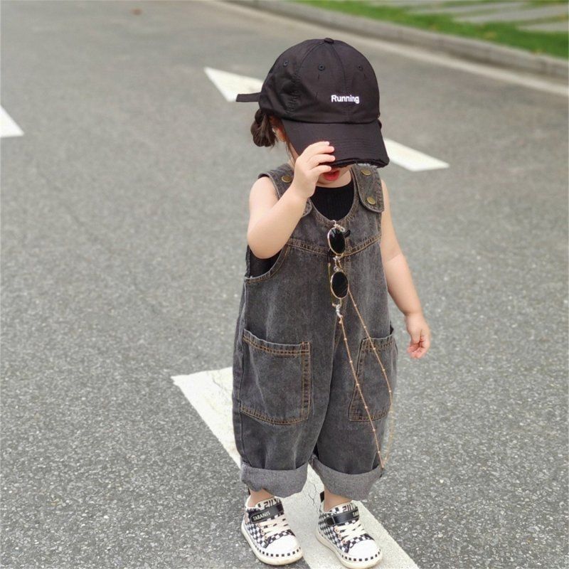 Baby Overall Denim - 2-9 jaar Kinderjeansbroek Koreaans Lente Zomer