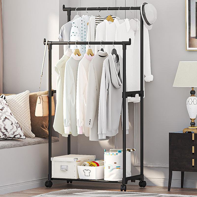 Baby Clothing Rack - Dubbele staaf kledingrek kledingrek met haken