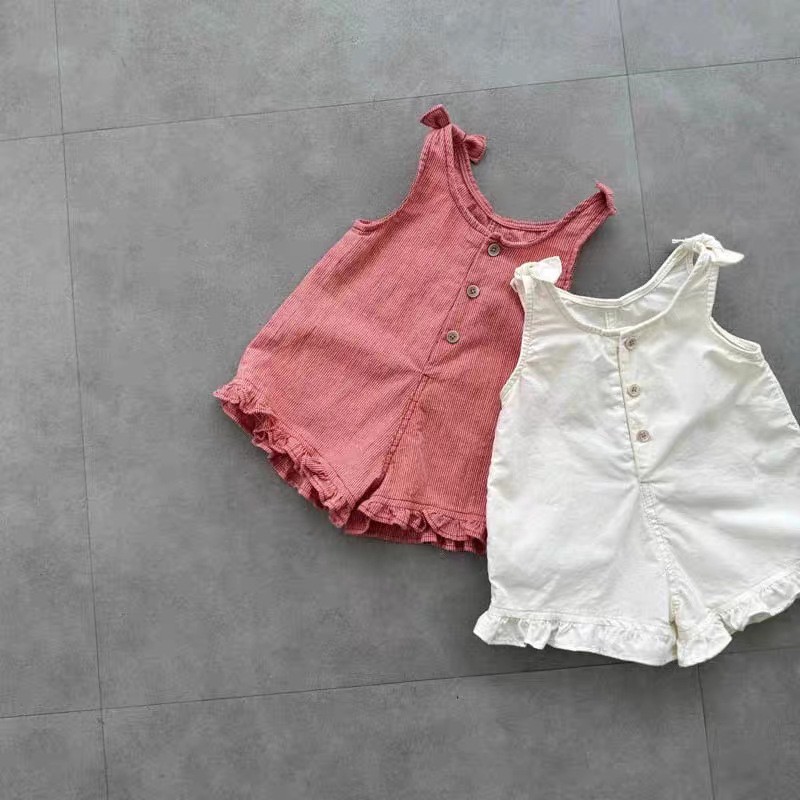 Baby Clothing For Summer - HY2831 Zomerrompertje voor meisjes met overslag