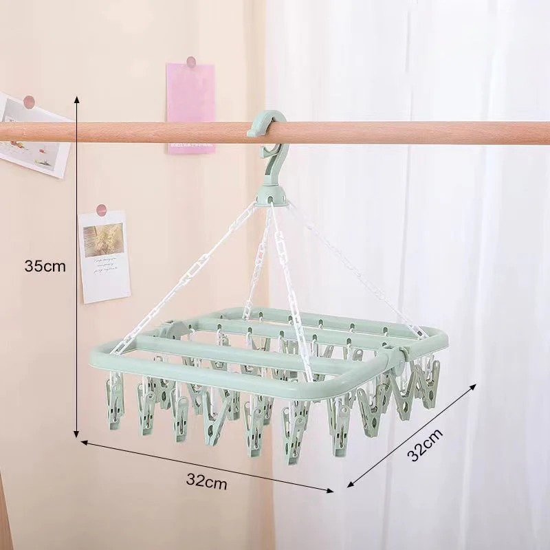 Kleerdrooghanger met 32 clips  - Baby Clothing Rack recensie en prijs