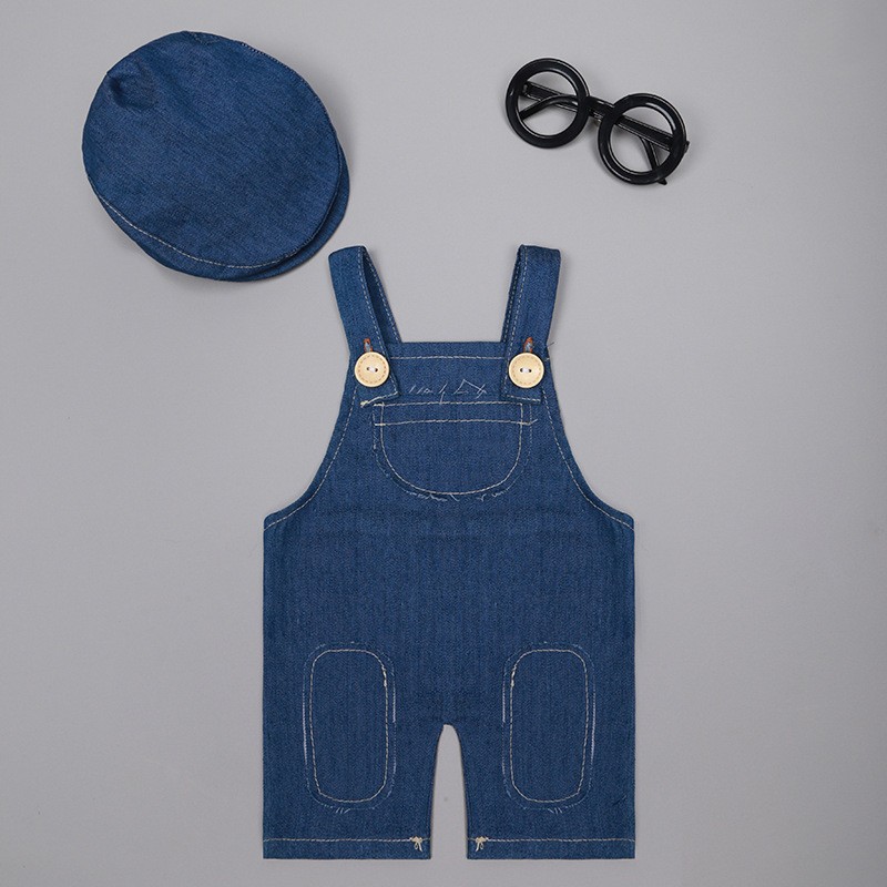 ❤️ pasgeboren fotografie kledi - Baby Overall Denim recensie en prijs
