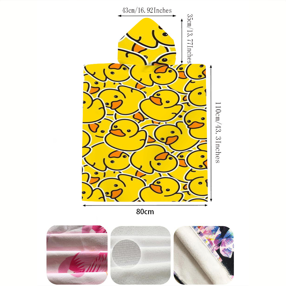 Schattige gele rubberen eend p - Hooded Bath Towel recensie en prijs