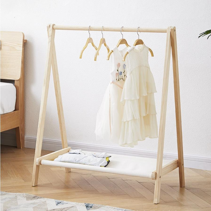 Massief Houten Vloer Staande K - Baby Clothing Rack recensie en prijs
