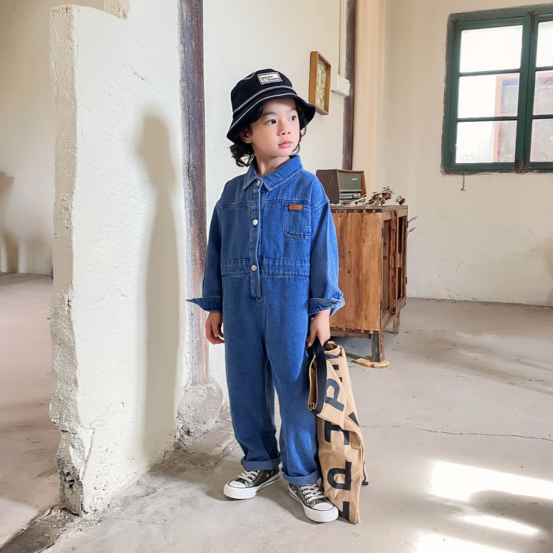 2024 Herfst Kinderen Denim Ove - Baby Overall Denim recensie en prijs
