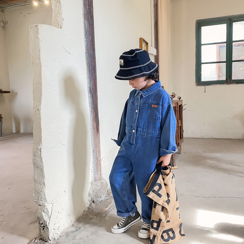 2024 Herfst Kinderen Denim Ove - Baby Overall Denim recensie en prijs